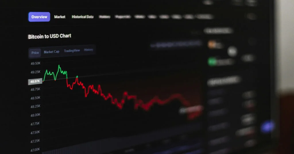 Bitcoin price crash chart showing long liquidation below $60k