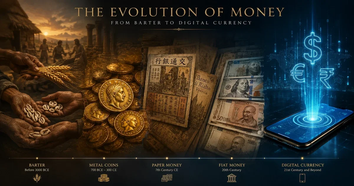 The complete history of money from barter system to modern digital currency