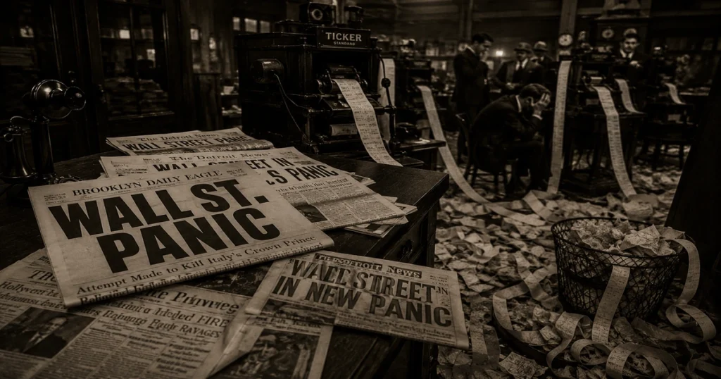 A historical look at the massive crowds gathering outside the exchange during the 1929 market crash in the history of dow jones index.