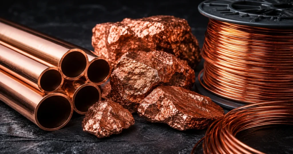 Historical copper mining and industrial commodity use