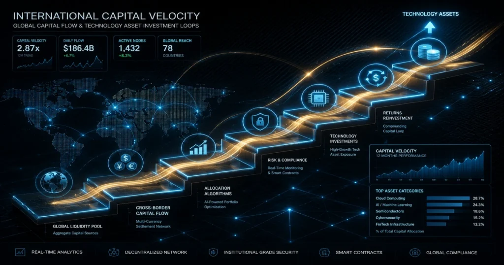 Apple stock today long-term equity growth trends visualized on a futuristic corporate finance display showing capital velocity