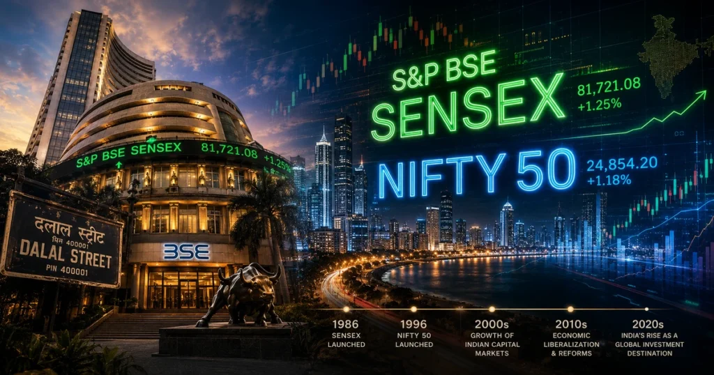 The historic rise of india's bse sensex and nse nifty 50 indices