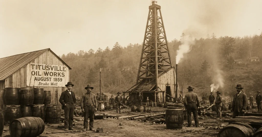 Historical oil drilling and global crude oil commodity markets