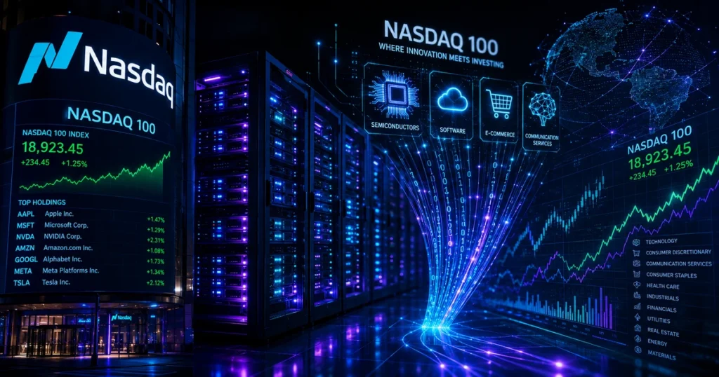 High-growth technology stocks driving the nasdaq 100 index performance