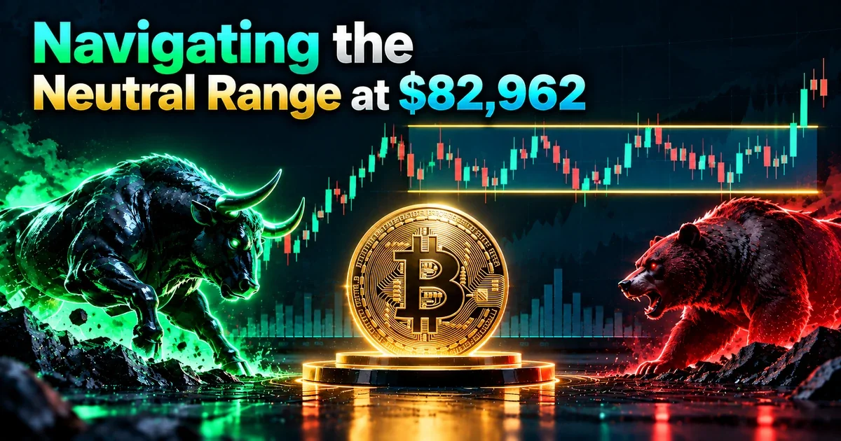 Photorealistic modern crypto trading desk showing bitcoin candlestick chart consolidating on dual monitors for btcusdt 15-minute analysis.